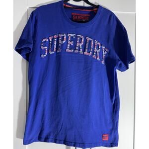 Superdry Blue Logo Men's Short Sleeve Crew Neck T-Shirt XL
